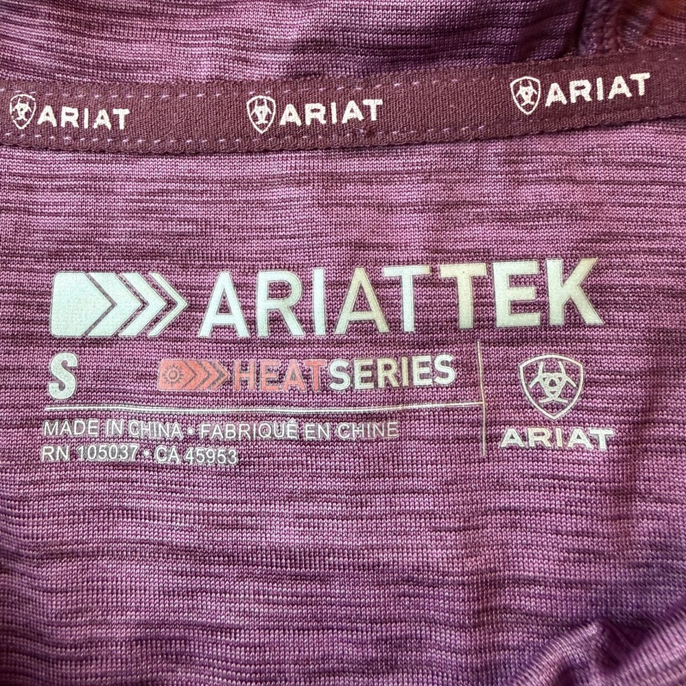 Ariat AriatTEK Hoodie Women S Purple Space Dye Cowl Neck Thumbhole Excellent - Picture 7 of 13